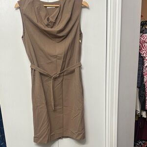 Calvin Klein Taupe Midi Dress